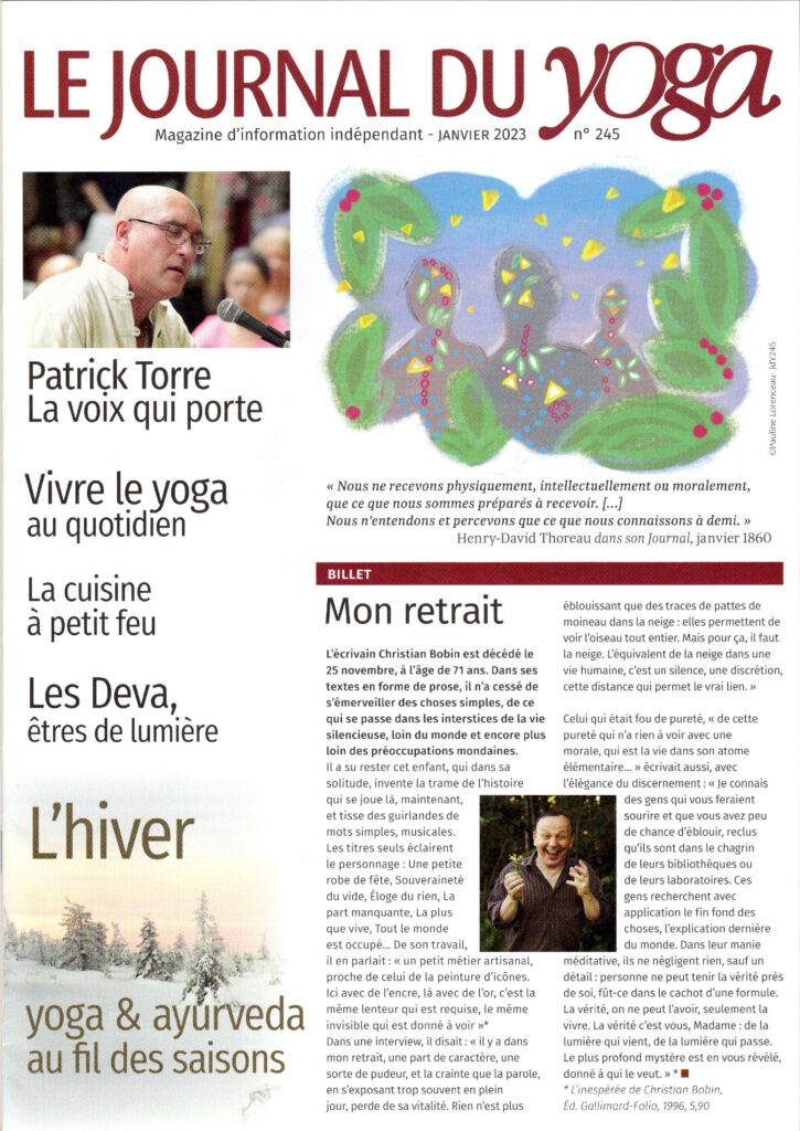 Deva, les êtres de lumière. Par Dîpa Hélène Marinetti, couverture du journal du yoga