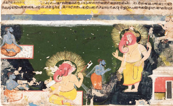 Traduction sanskrit - Article traduire du sanskrit Fidhy n°93 Ganesha écrivant le Mahabharata - MAHÂBHÂRATA