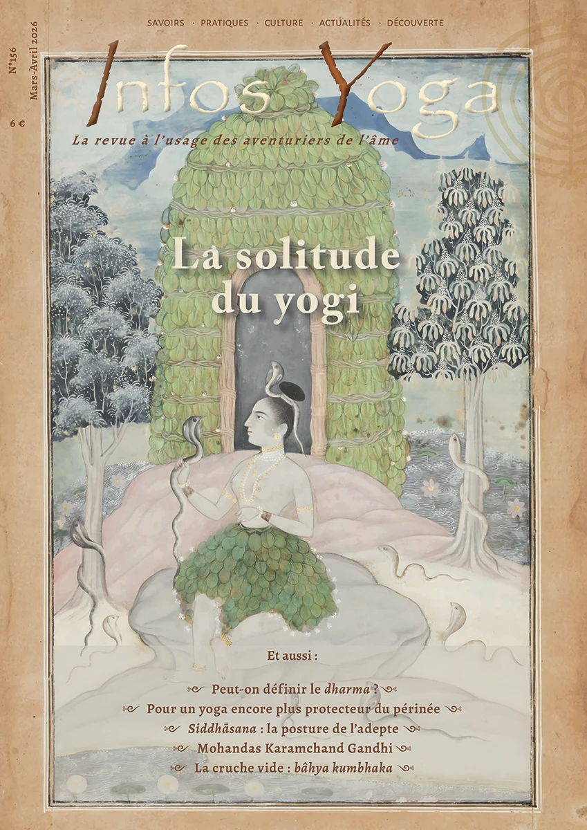 Maitre spirituel indien Couverture du magazine Infos Yoga N°156 avec pour titre La solitude du Yogi